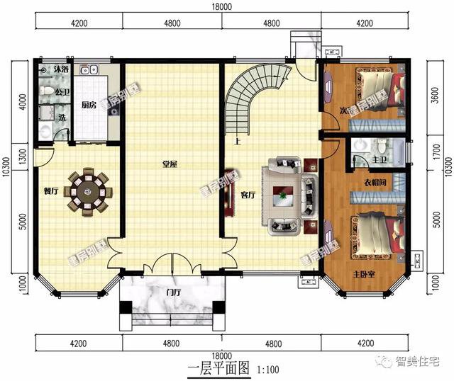 在湖南农村建了很多的两栋别墅，室内均有堂屋，配置相当多