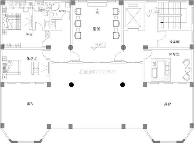 广东潮州多功能欧式别墅，17.5m×20.7m，电梯出行规避疫情优选款