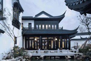 中式庭院别墅实景图，许多人梦寐以求的家。