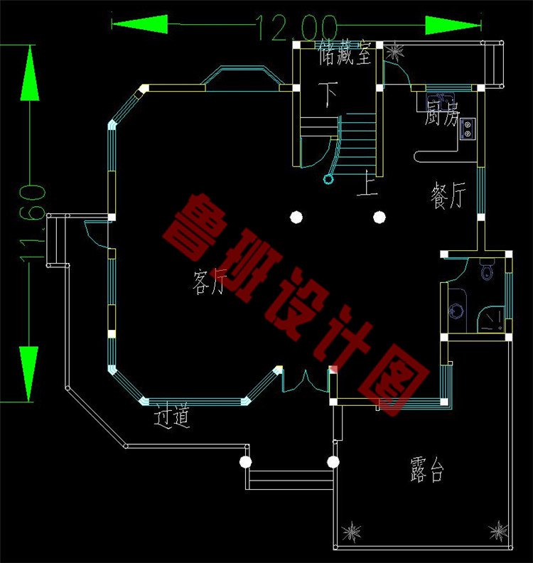 欧式一层别墅设计图