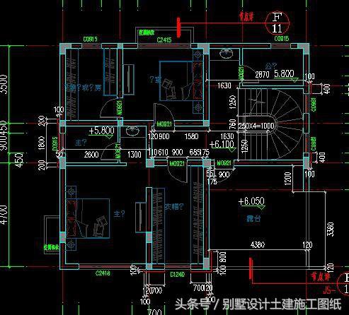 现代简约新农村自建小别墅设计方案 复试客厅旋转楼梯空间感唯美