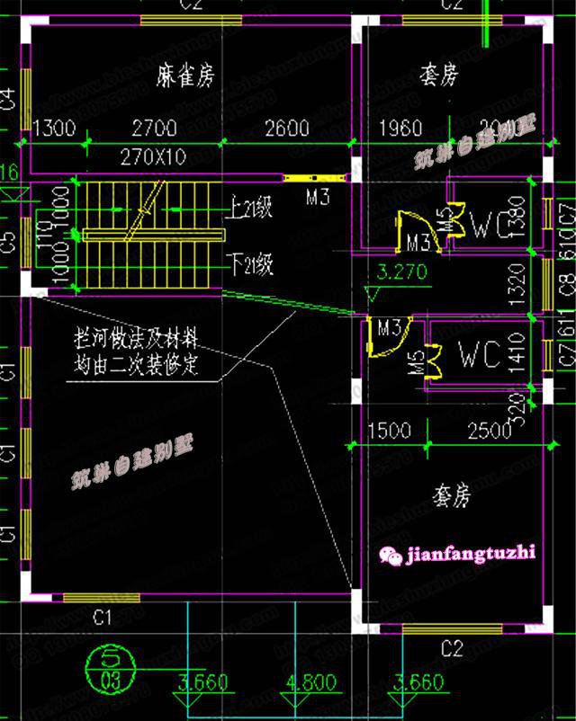 5款带露台农村三层自建别墅图纸11x12米，造价30万，只差宅基地啦