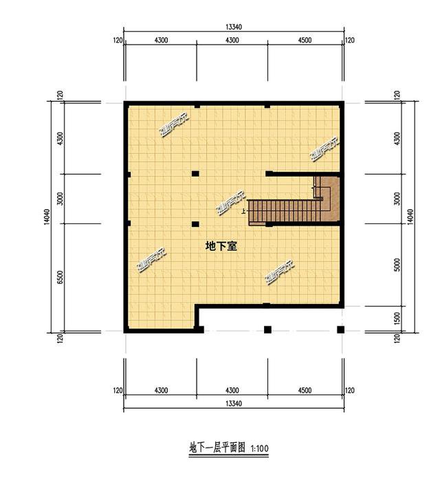 带地下室的二层别墅，户型方正实用，非常适合农村自建