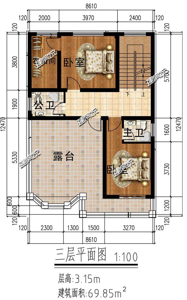 占地98平，造价22万的欧式别墅，面积不够，颜值来凑