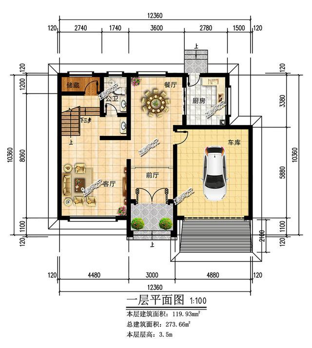 3款占地120平的别墅，30多万建，村里人都排队上门找你要图纸