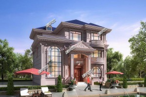 5款三层欧式别墅外观效果图，农村建房的主流户型。