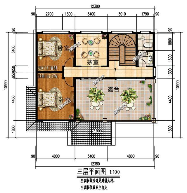 5款三层欧式别墅，农村建房主流户型，不要错过，收藏图纸不迷路