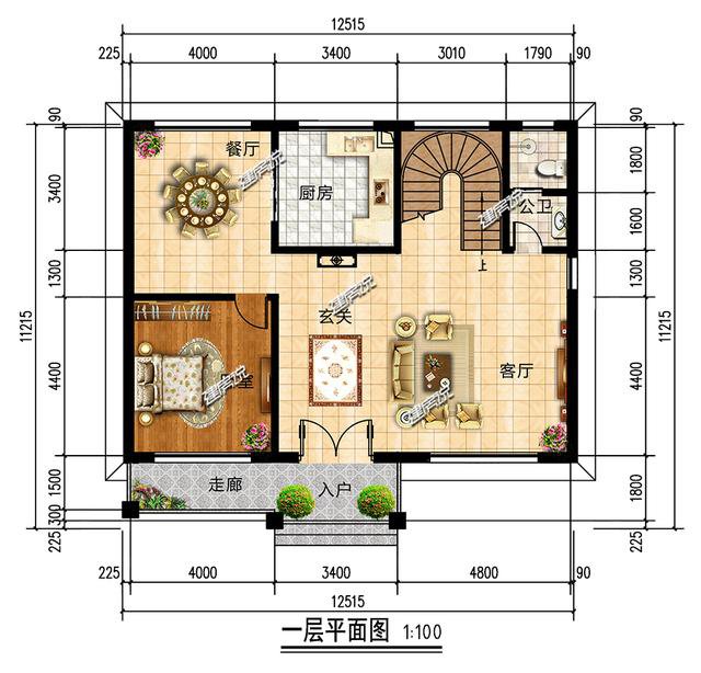 5款三层欧式别墅，农村建房主流户型，不要错过，收藏图纸不迷路