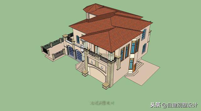 两层400平米的别墅设计，大开间、大套房满足你的奢华需求！