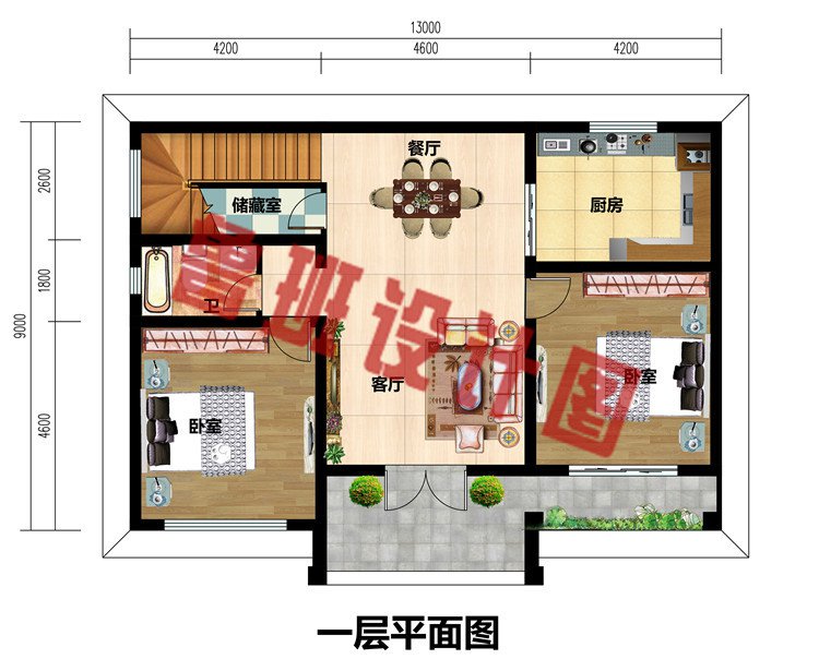 13万-18万二层新中式小楼设计图，简约而不简单