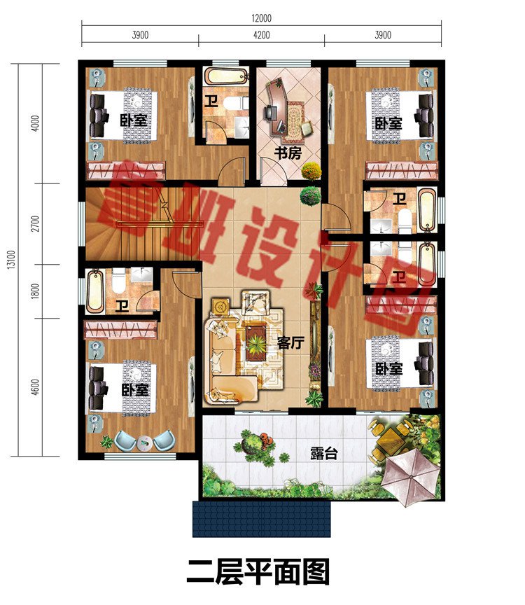 13万-18万二层新中式小楼设计图，简约而不简单