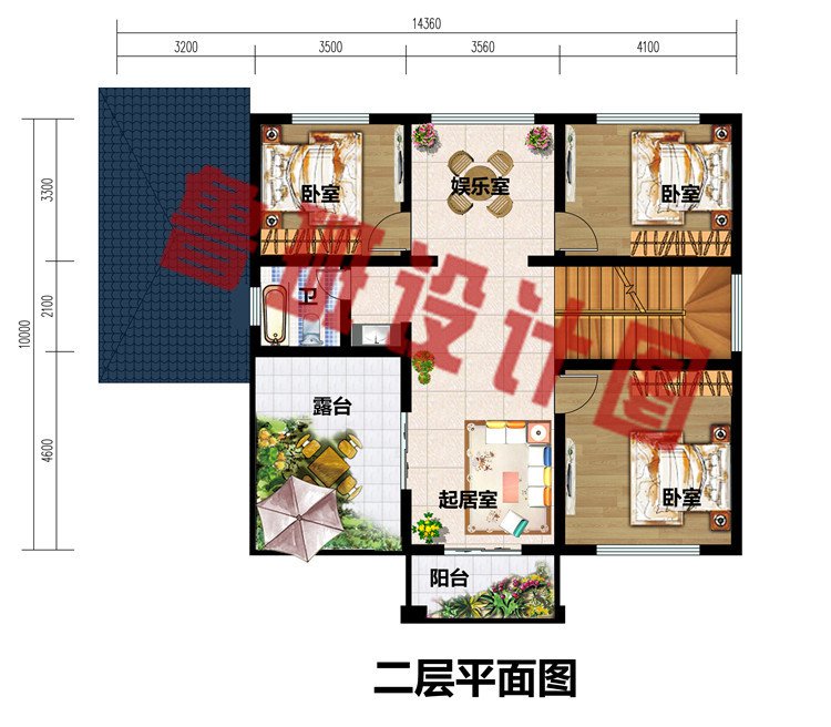 带柴火房二层自建房别墅设计图，户型紧凑实用