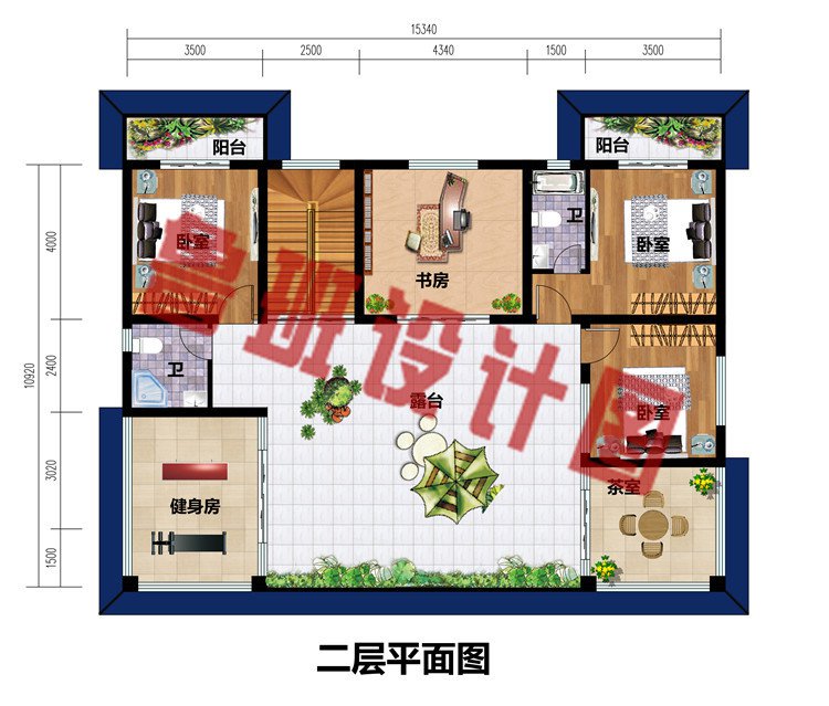 15×10米新中式两层别墅，古风古味，带一小院胜过乐园。