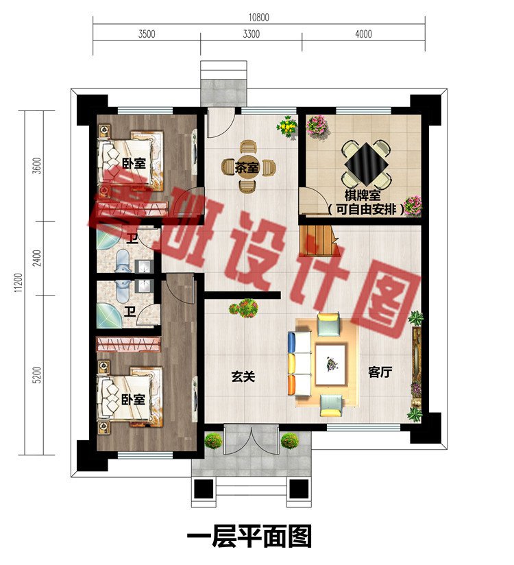 13万二层农村自建别墅设计图，占地100-140平方米多户型