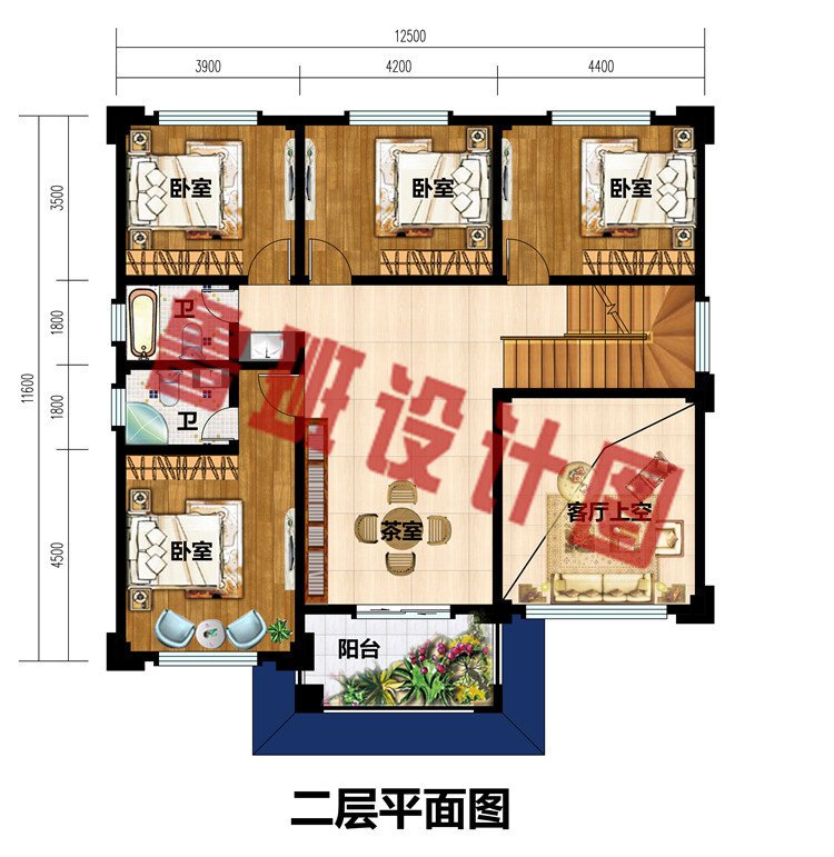 13万二层农村自建别墅设计图，占地100-140平方米多户型