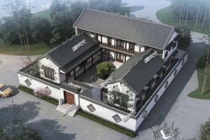 70万中式庭院别墅效果图，堪比老北京四合院。