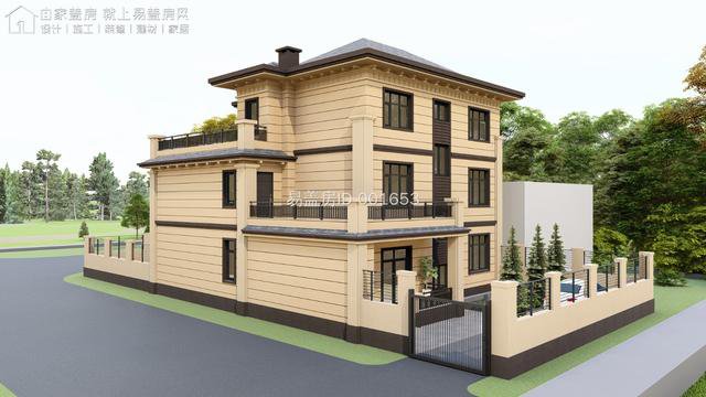 湖南658.3㎡的新中式乡村别墅，带豪华双庭院配置邻村都来借图纸