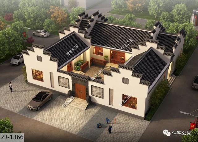 中国人就该建中式合院，19×19米徽派美宅，秒杀洋别墅