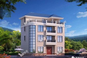 两栋四层别墅效果图，户型方正大气，施工难度低。