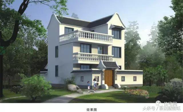 5套带院子的新农村自建房户型图，有院子的别墅，这才叫真别墅！