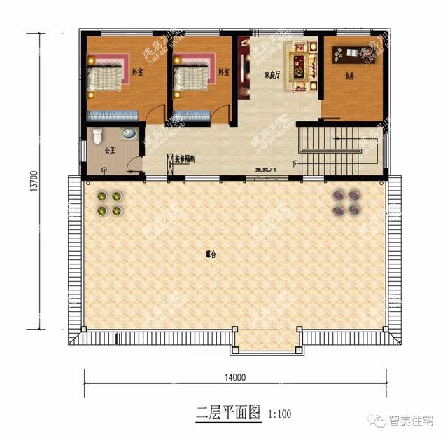 2栋面宽14米多的小别墅，简欧风格更流行，建起来不易过时