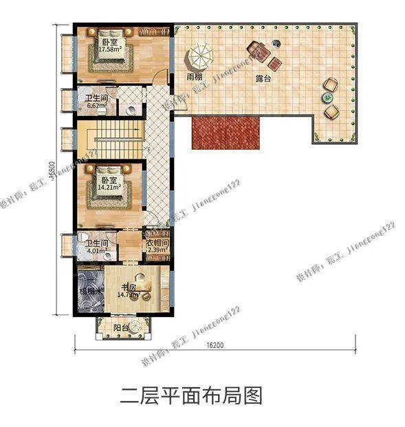 3款二层农村别墅，L型布局设计太到位了