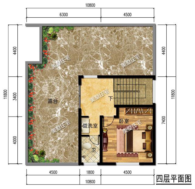 时尚的现代风别墅，11x10米带露台+套房，设计太赞了