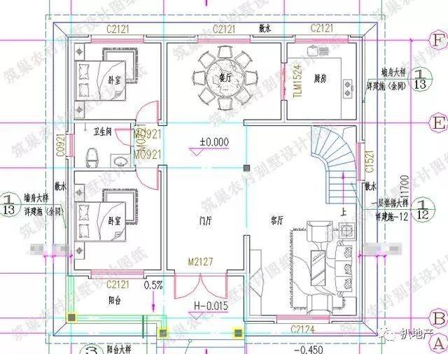 5套二层带5卧农村小别墅图纸，明明户型5最漂亮