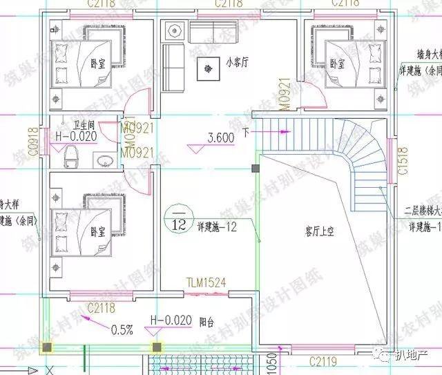 5套二层带5卧农村小别墅图纸，明明户型5最漂亮