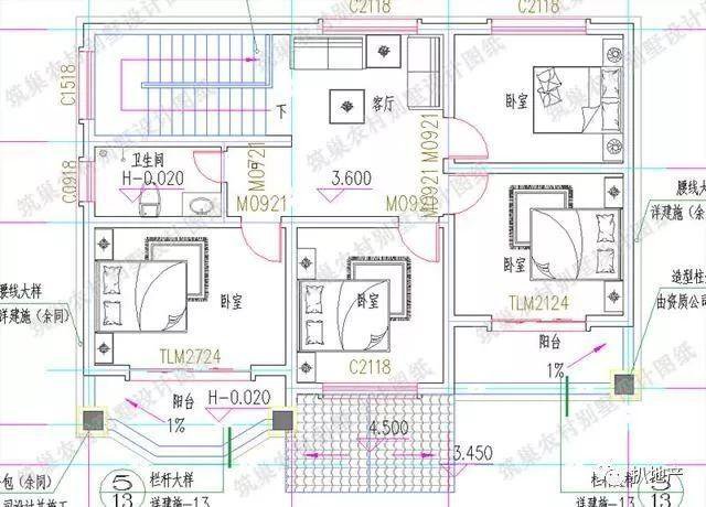 5套二层带5卧农村小别墅图纸，明明户型5最漂亮