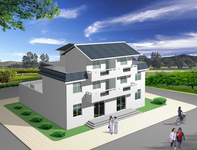 农村小别墅建造太美了(效果图+CAD)