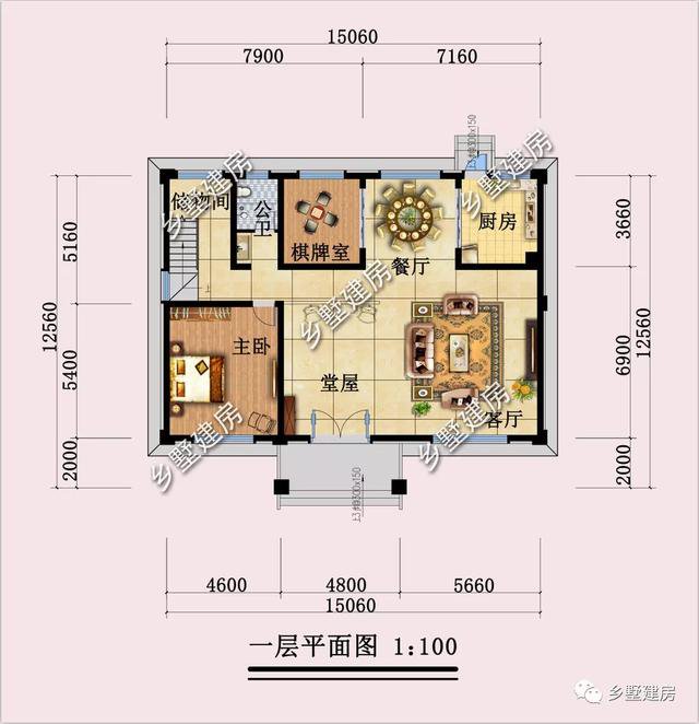 15×12米欧式三层别墅，超大露台，建成变全村焦点