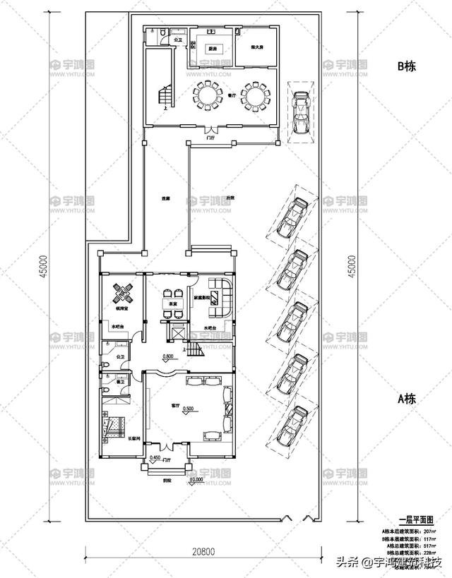 超豪华组合式别墅，前后两栋物尽其用，你有钱会这么建吗？