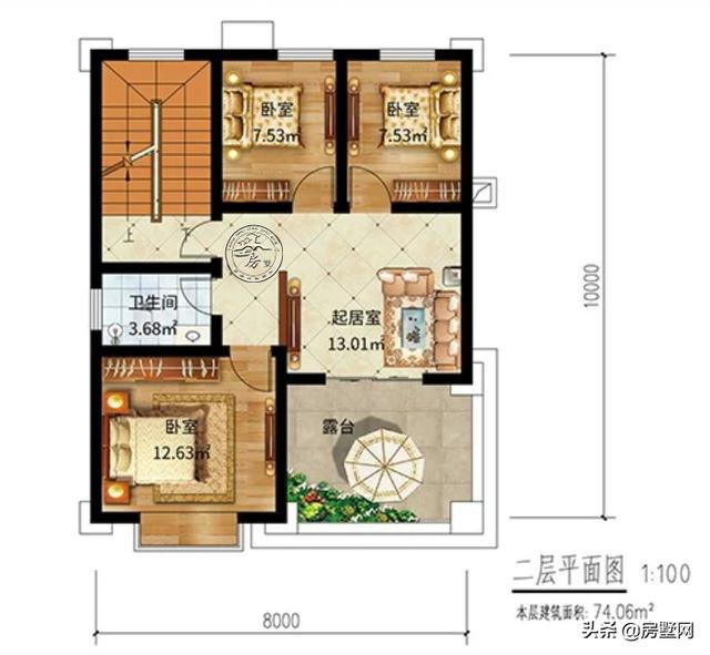 别墅设计：160平农村二层小洋房，小宅基地首选