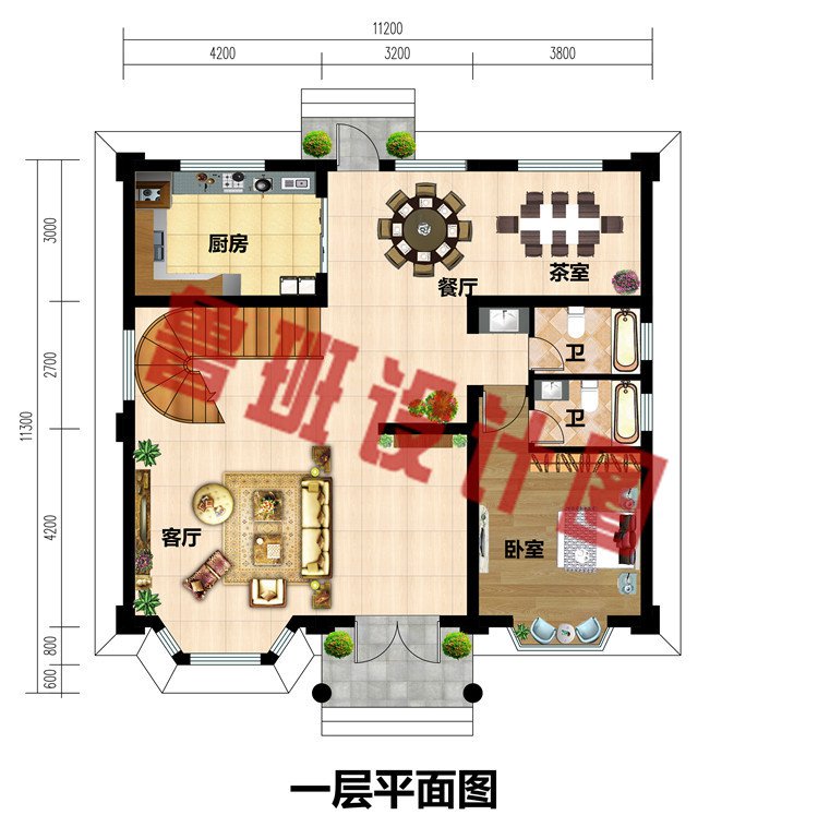 11x11米欧式农村三层自建房