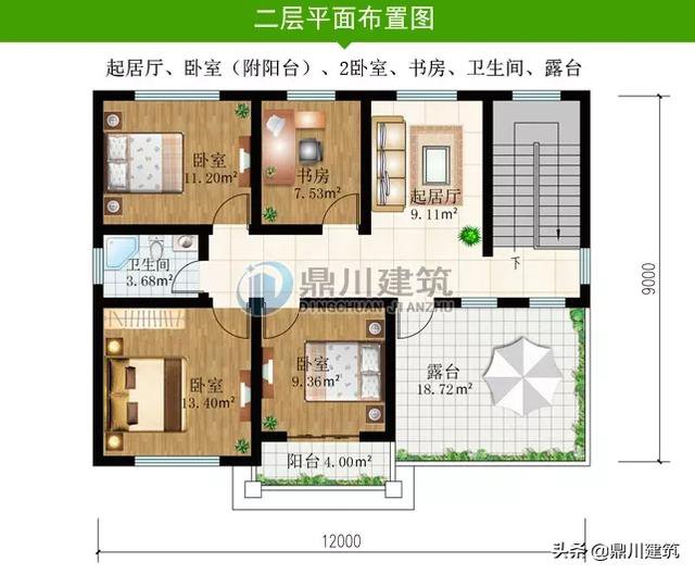 这套经济大方的别墅，布局完美空间利用率高，适合绝多数宅基地