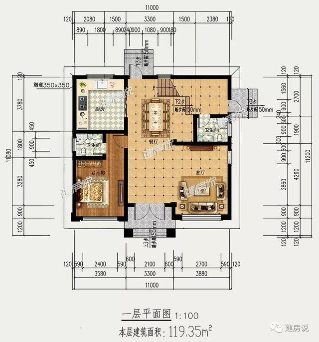 3套120平左右的欧式别墅，想给设计师送花，忒实用了！