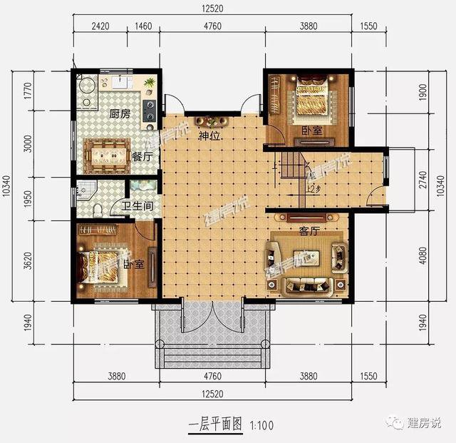 3套120平左右的欧式别墅，想给设计师送花，忒实用了！