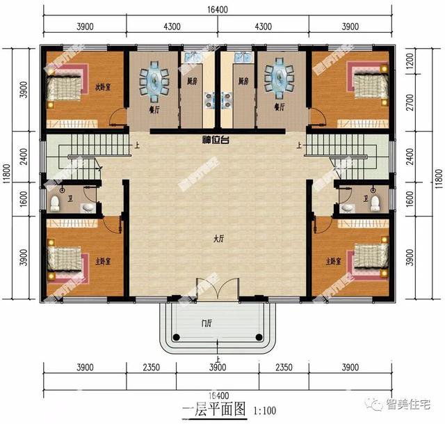 两兄弟一起盖栋双拼别墅,选择二层户型,美观造价经济