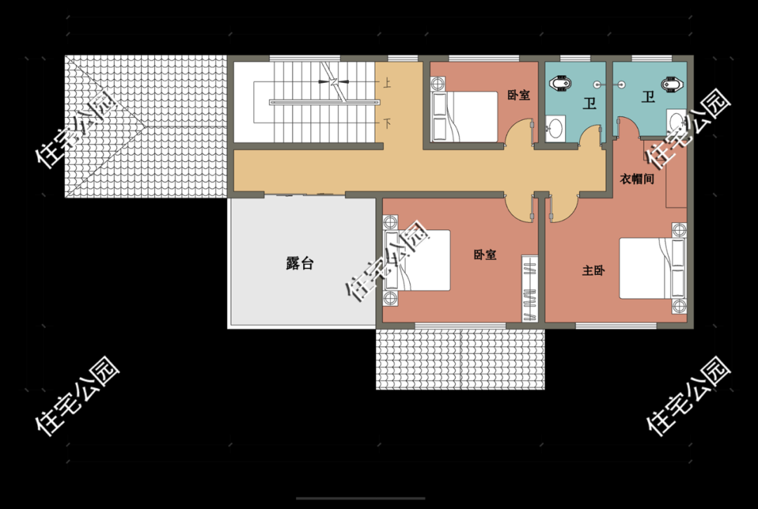 18×9米3层农村别墅，堂屋露台全都有，7间卧室绝对够住