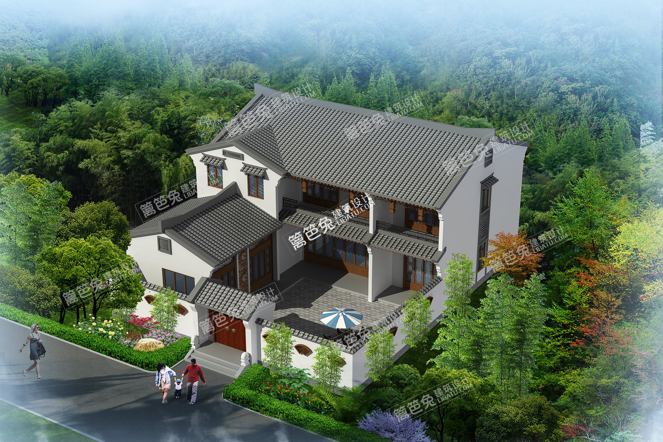 中式四合院别墅这样建，50万轻松搞定，经典永不过时！