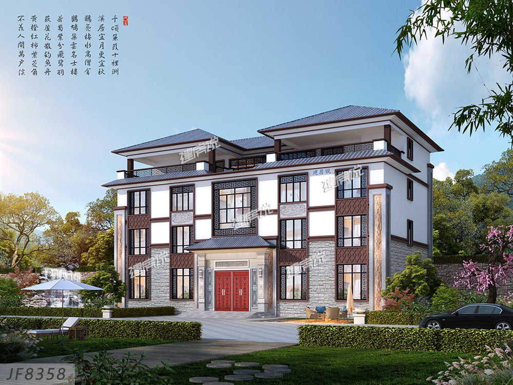 人丁兴旺的大家庭，建气派双拼别墅，一家人热热闹闹住一起