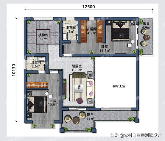 农村自建房宅基地太小怎么办？这款别墅设计图纸告诉你