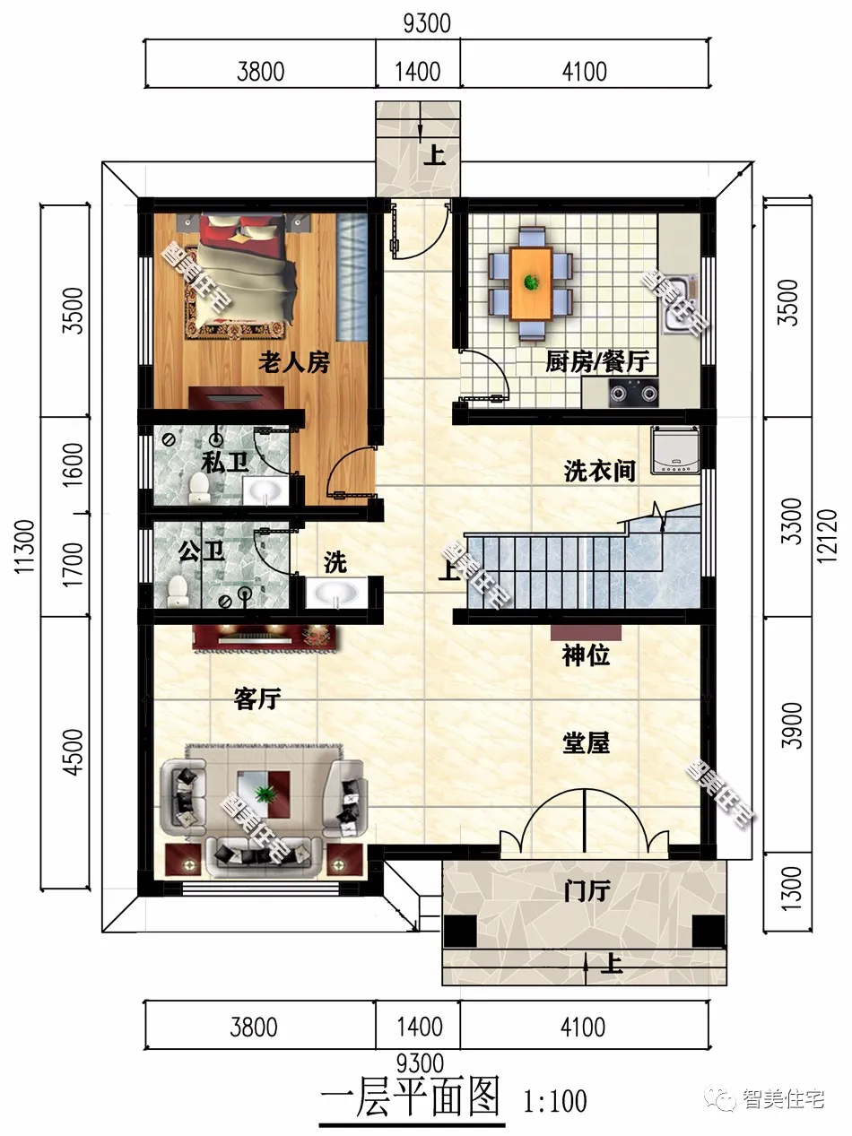 2栋宽9米多的三层别墅，卧室5-6个，小宅基地也有大作用