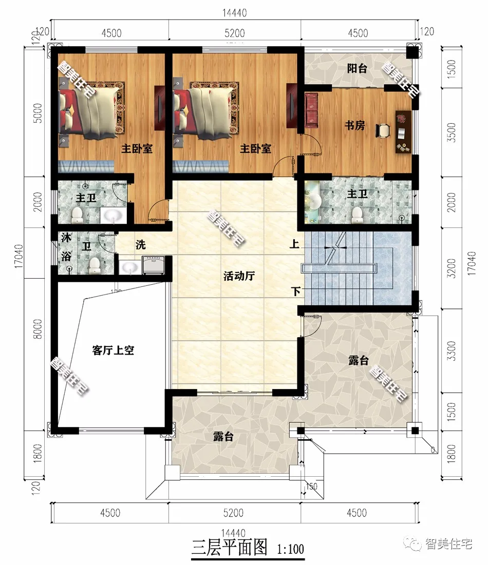 简欧风格设计，带挑空客厅和堂屋的农村别墅，这样建房大家都羡慕