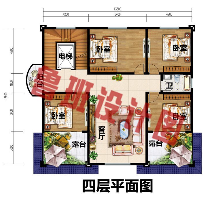 新款四层别墅房屋设计效果图