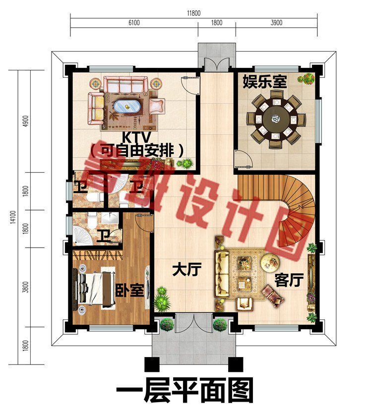 四层欧式高端农村别墅设计图