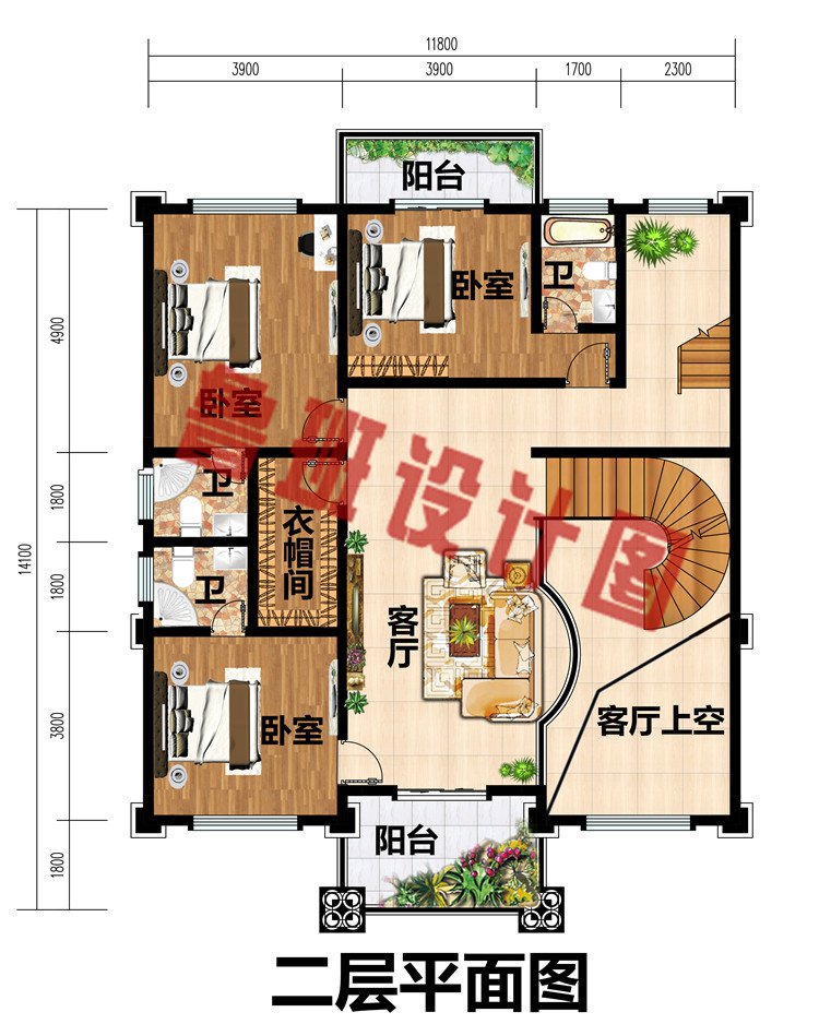 四层欧式高端农村别墅设计图