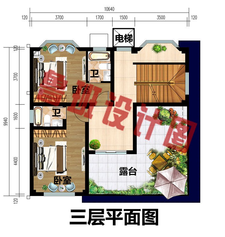 占地130平三层现代别墅设计方案