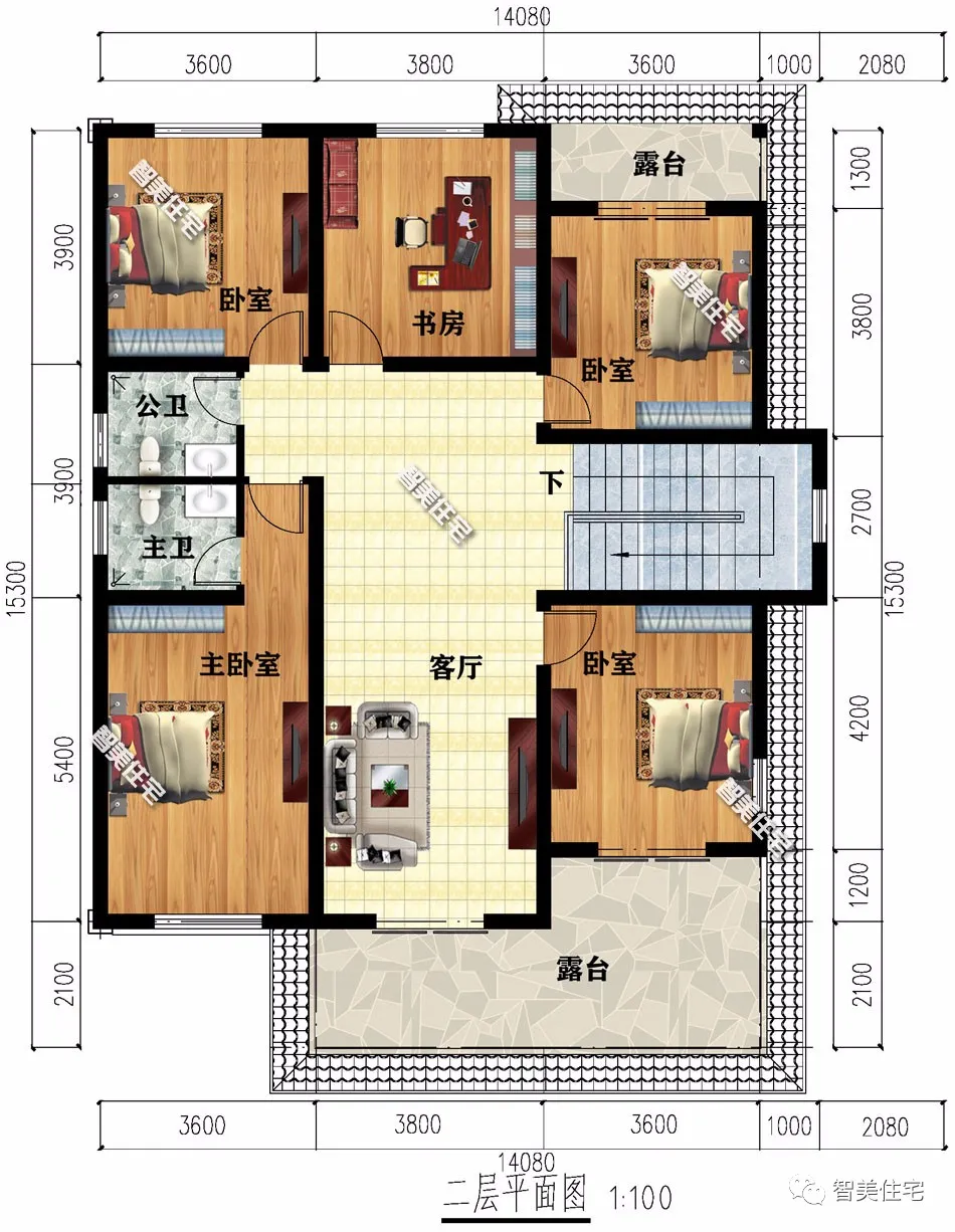 漂亮的二层小别墅，第一栋建在北京农村，主体造价25万